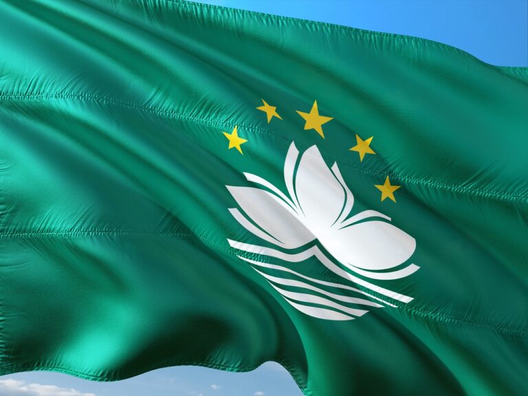 澳门特区旗帜 Macau special management zone flag.