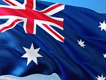 澳大利亚国旗横幅 Australia flag banner.